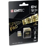 Emtec microSDXC Speedin 64GB Class 10 UHS-I U3 + SD-Adapter
