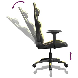 vidaXL Gaming-Stuhl Kunstleder Schwarz & Gold