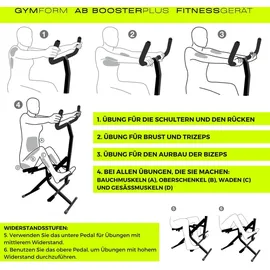 Gymform Gymform® Fitnessgerät für Zuhause klappbar - Trainingsgerät Ab Booster Plus