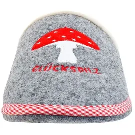 ADELHEID Glückspilz Filzpantoffeln, Farbe:mausgrau, Größe:38/39 - Grau – 39