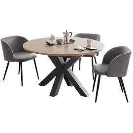 58 aufm Kessel Edda 130 x 78 x 130 cm grau/braun