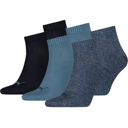 6 Paar Puma Unisex Quarter Socken Sneaker Gr. 35 - 49  für Damen Herren Füßlinge 35/38