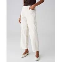 Opus Damen Barrel | LOLAH Bloom Barrel Jeans aus Dry Indigo® Mid Rise Milk, 44 L28 - 44W / 28L