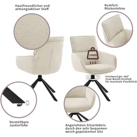 OTTO home Esszimmerstuhl Cusey Polyester beige 2er-Set