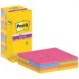 Post-it Post-it® Super Sticky Notes Carnival Haftnotizen extrastark farbsortiert, 16 Blöcke