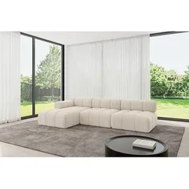 altdecor Ecksofa modulares Sofa Razon-L2 - 285x160x70 cm Beige Cord
