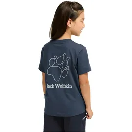 Jack Wolfskin Paw Kurzarm-t-shirt - Paw Midnight Sky - 128 cm