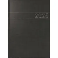 Brunnen Buchkalender 787 A4 1 Tag/Seite Schaumfolien-Einband schwarz 2026