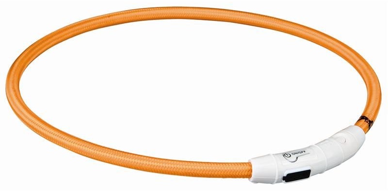 Trixie Flash Leuchtring USB orange L-XL 65 cm/7 mm