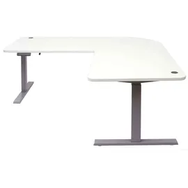 MCW Eckschreibtisch D40 Weiß / Anthrazit-Grau