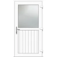 Kunststoff Nebeneingangstür nach Maß "STEFANIE" 74 mm Weiß RAL 9016 beidseitig außen öffnend DIN rechts