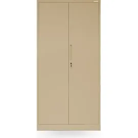 Jan Nowak Metallschrank Büroschrank 185 x 90 x 45 cm Beige