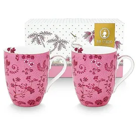 Pip Studio Jolie Flowers Becher 0,35 l Rosa 2 St.