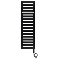 Zehnder Design-Elektroheizkörper „Metropolitan Bar“ 40 × 80,5 cm in Traffic Black (RAL 9017)