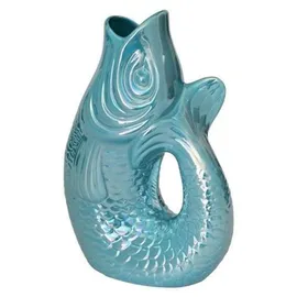 Giftcompany Gift Company Vase/Karaffe Monsieur Carafon Fisch Rainbow Ocean) 25cm - Blau