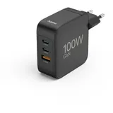 Hama USB Ladegerät 100W USB-C®, USB-C® Buchse (Power Delivery) Quick Charge 3.0, USB PD 3.0, Quick Charge 2.0 Schwarz GaN