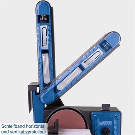 SCHEPPACH Band- und Tellerschleifer BTS800Vario Schleifmaschine mit LCD Display & stufenloser Vario Speed | 400W | klappbar | Schleifband 914x100mm | Ø150mm Klettschleifteller | inkl. Queranschlag