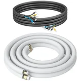 Kältebringer Kältemittelleitung 1/4 Zoll + 3/8 Zoll Montage-Set für Split-Klimaanlage 1-15m