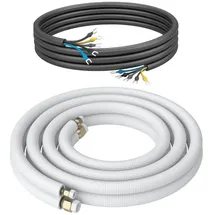 Kältebringer Kältemittelleitung 1/4 Zoll + 3/8 Zoll Montage-Set für Split-Klimaanlage 1-15m