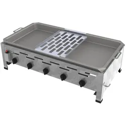 ChattenGlut Professional Gastrobräter 5-flammig Tischgerät 22,5kW und Reibekuchen Auflage