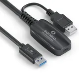 Sonero USB-A auf USB-C 10 m Schwarz