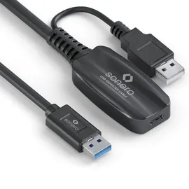 Sonero USB-A auf USB-C 10 m Schwarz