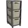 Rotho Schubladenbox Brisen 36,6 x 30,0 x 77 cm 3-tlg. cappuccino