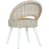 vidaXL Sessel Kubu-Rattan 62 x 62 x 62 cm Weiß