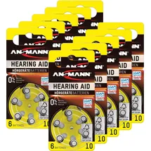 Ansmann Hörgerätebatterie 10 Knopfzelle 60 St.