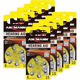 Ansmann Hörgerätebatterie 10 Knopfzelle 60 St.