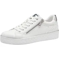 Marco Tozzi Sneaker Damen Weite E Weiß/Silber 39