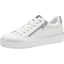 Marco Tozzi Sneaker Damen Weite E Weiß/Silber 39