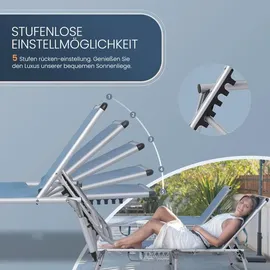 HOMECALL Sonnenliege klappbar 5-fach verstellbar 0 x 0 x 0 cm Blau