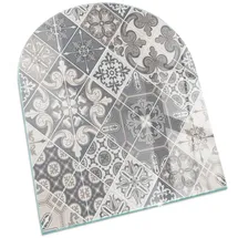 Tulup Bodenplatte Glas 80 x 70 x 0,4 cm Grau