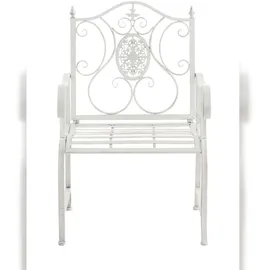 CLP Gartenstuhl Punjab Gartensessel 62 x 62 x 94 cm antik weiß 2 St.