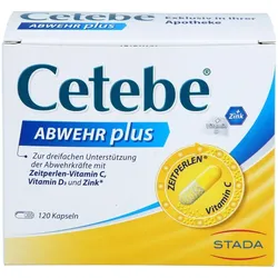CETEBE ABWEHR plus Vitamin C+Vitamin D3+Zink Kaps. 120 St.