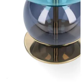 Holmegaard Kerzenständer Bubble Glas hellblau/smoke