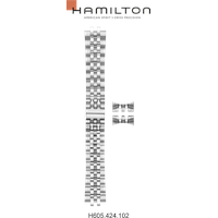 Hamilton Metall Jazzmaster Band-set Edelstahl H695.424.102 - silber