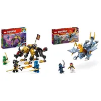LEGO NINJAGO Jagdhund des kaiserlichen Drachenjägers & NINJAGO Riyu der Babydrache, Drachen-Spielzeug mit 3 Mini-Figuren