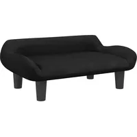 vidaXL Kindersofa, Couch für Kinder, Kindercouch mit runden Kanten, Kindersessel Minisofa Polstersofa Kindermöbel Sofa Kinderzimmer, Schwarz Samt