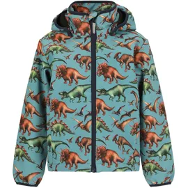 ZigZag Softshelljacke "Stereo", Mädchen, Gr. 92, blau (blau, beige), 94% Polyester, 6% Elasthan, bedruckt, mehrfarbig, normal, ohne Ausschnitt, Jacken Softshelljacke, mit coolem Print und schützenden Eigenschaften