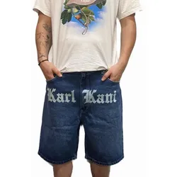 Karl Kani Jeansshorts "Old English" Denim Shorts blau 32