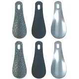 OPVYAEU 6 Stück Schuhlöffel Klein 10cm Mini Metall Schuhanzieher Kurz Reise Schuhanzieher Edelstahl Schuhhelfer zum Anziehen Ihrer Schuhe für Männer Frauen und Senioren Unterwegs Camping (Vintage)