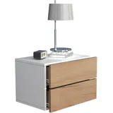 VCM Nachtschrank Usal 45 x 32 x 30 cm Weiß