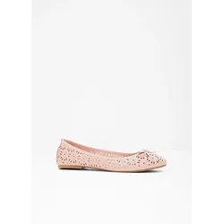 bonprix Ballerina in bequemer Weite, rosa, 42, Vegan