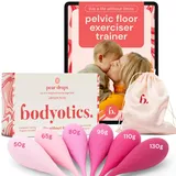 Bodyotics Beckenbodentrainer Damen – Unterstützung der Beckenfitness und Muskelstärkung – Kegel Trainingsset für Frauen – 6-teiliges Set für Anfänger