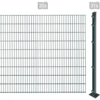 Arvotec Doppelstabmattenzaun ARVOTEC "EASY 183 zum Aufschrauben", grau (anthrazit), H:183cm, Stahl, Kunststoff, Zaunelemente, Zaunhöhe 183 cm, Zaunlänge 2 - 60 m