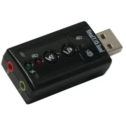 INLINE USB Audio Soundkarte, mit virtuellem 7,1 Surround Sound