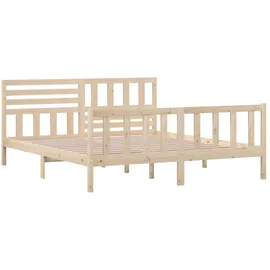 vidaXL Massivholzbett 180 x 200 cm Braun