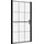 vidaXL Duschtür Hartglas 100 x 178 cm Schwarz